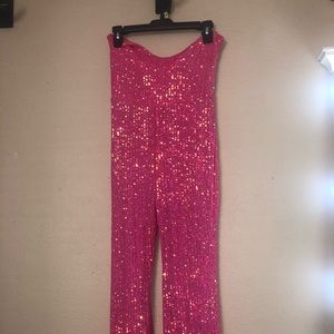 COPY - Bling Sequin Pink Jumpsuit
